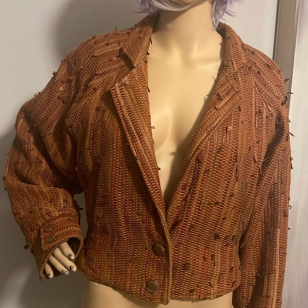Vintage Alfredo Peroca New York  Leather Jacket Size 8
